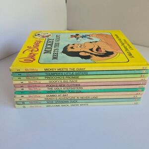 Walt Disney Fun-To-Read Library Books Volumes 1-11 Kid 1986 Bantam Hardcover Set